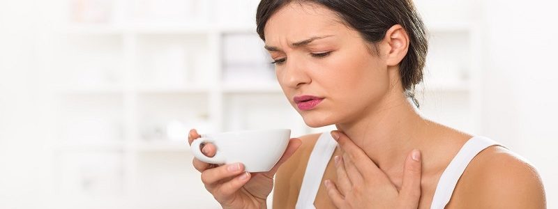 What should be done with a sore throat after nose surgery?